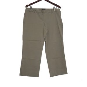 The Limited Drew Fit Beige Wide Leg Cropped Trouser Pants Womens Size 12 Preppy